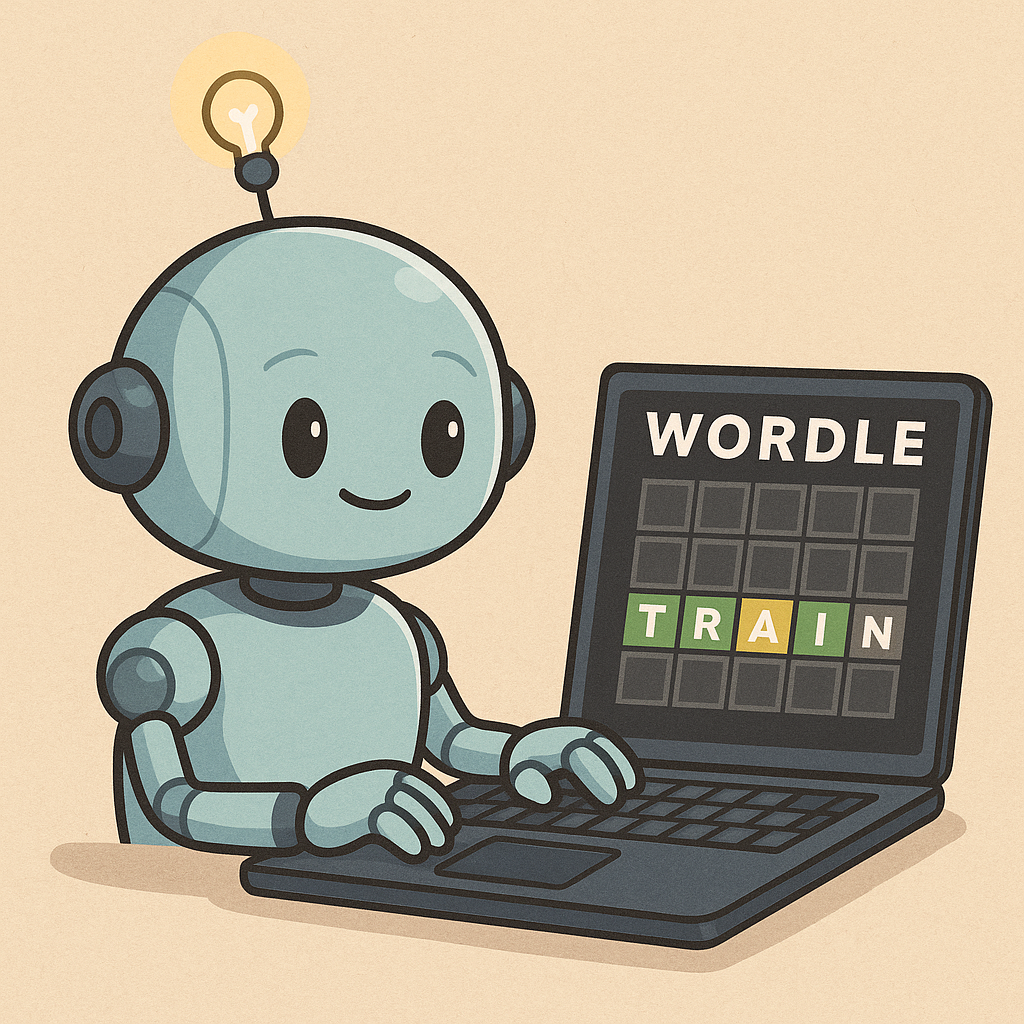 Wordle Agent AI illustration